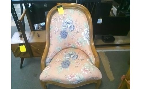 FAUTEUIL TISSU MOTIF FLEURS