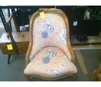FAUTEUIL TISSU MOTIF FLEURS