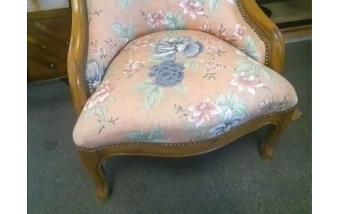 FAUTEUIL TISSU MOTIF FLEURS