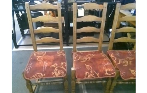 LOT DE 5 CHAISES PAILLEES