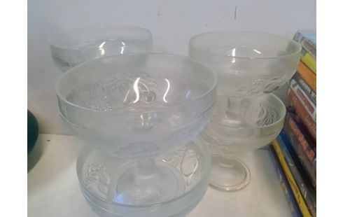 LOT DE 6 COUPES GLACES