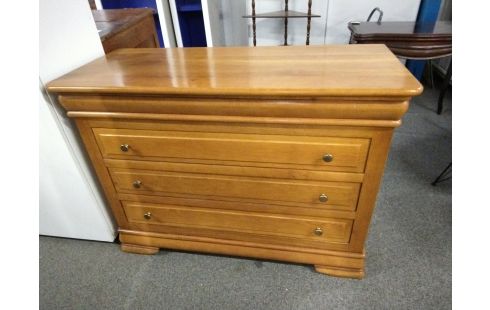 COMMODE CHENE MASSIF 3 TIROIRS