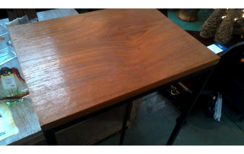 MESA DE SERVICIO AÑADA ALTO METAL PALISANDRO