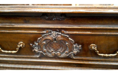 CHIFONIER NOGAL 3 CAJONES ANTIGUO ESTILO LUIS XV