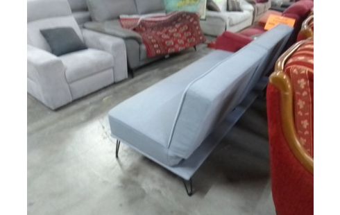 BANQUETTE CONVERTIBLE ASSISE TISSU GRIS