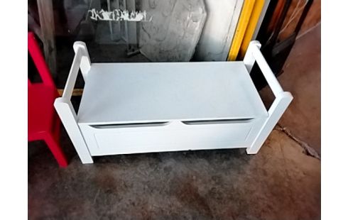 COFFRE A JOUETS BLANC