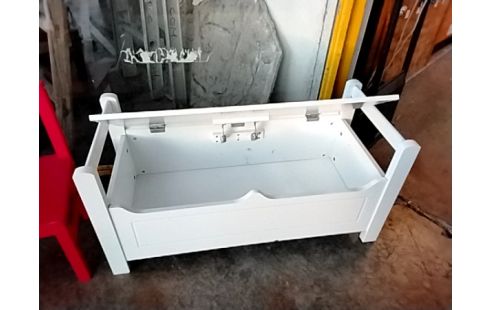 COFFRE A JOUETS BLANC