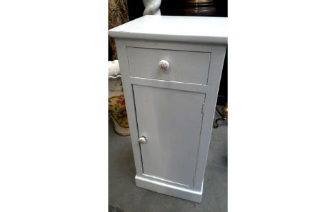 CHEVET BLANCHE 1 PORTE / 1 TIROIR