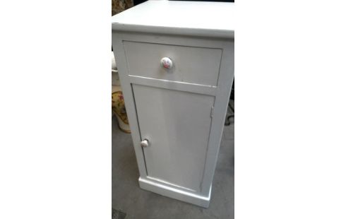 CHEVET BLANCHE 1 PORTE / 1 TIROIR