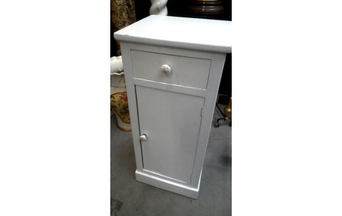 CHEVET BLANCHE 1 PORTE / 1 TIROIR