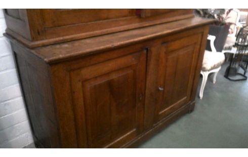 ESCAPARATE 2 CUERPOS 4 PUERTAS ANTIGUO MACIZO ROBLE