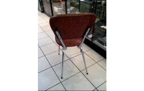 STUHL METALL LEDEROPT. BRAUN VINTAGE