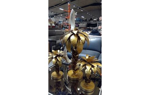 LAMPE PALMIER + PAIRE  DE LAMPE PETIT MODELE