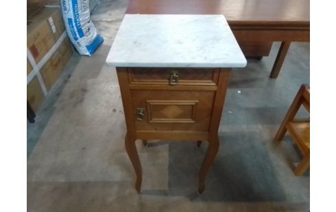 CHEVET 1 TIROIR DESSUS MARBRE 1 PORTE / 1 TIROIR