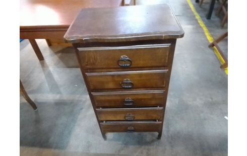 CHIFFONNIER 5 TIROIRS BOIS EN L'ETAT