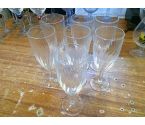 LOT DE 7 FLUTES VERRES