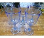 LOT DE 5 VERRES BLEUS