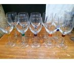 LOT DE 10 VERRES POINTS COLORES