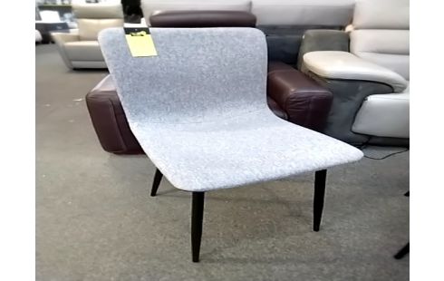 CHAISE Tissu gris pieds noirs