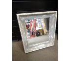 MIROIR BOIS GRIS DÉLAVÉ