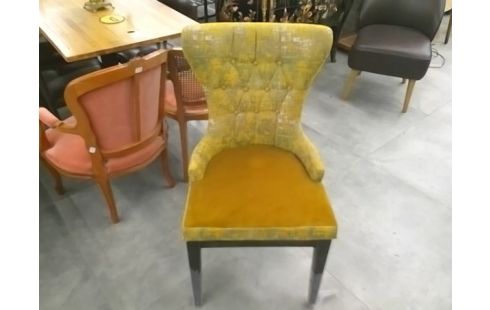 FAUTEUIL TISSU JAUNE