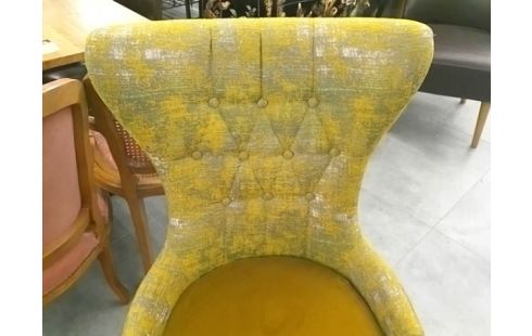 FAUTEUIL TISSU JAUNE