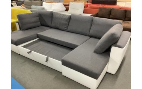 CANAPE D'ANGLE EN U CONVERTIBLE COFFRE