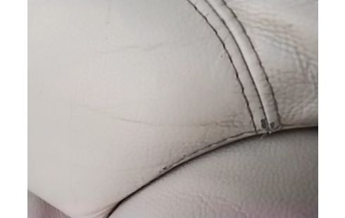 CANAPÉ 2 PLACES CUIR BEIGE