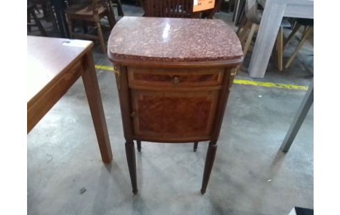 CHEVET 1 TIROIR 1 PORTE DESSUS MARBRE
