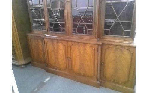 BIBLIOTHEQUE 2 CORPS ACAJOU STYLE ANGLAIS