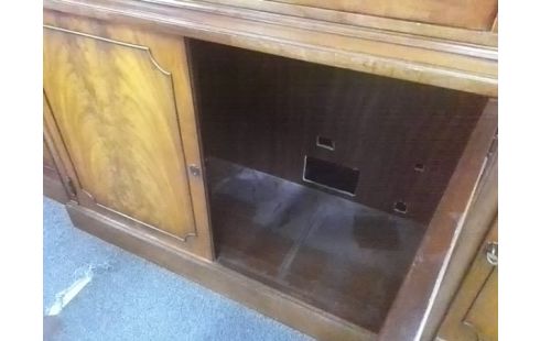 BIBLIOTHEQUE 2 CORPS ACAJOU STYLE ANGLAIS