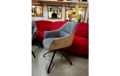 FAUTEUIL DESIGN GRIS RIO PIVOTANT
