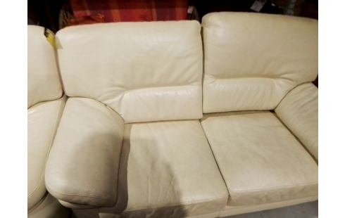 CANAPE CUIR BEIGEC2 PL