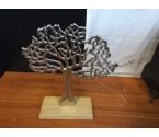 DECORATION ARBRE METAL SUR BOIS