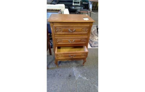 COMMODE CHENE ETROITE 4 TIROIRS