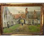 HUILE SUR TOILE BEGUINAGE