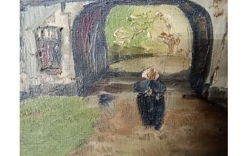 HUILE SUR TOILE BEGUINAGE