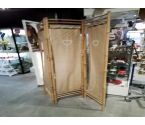 PARAVENT 3 PANS BAMBOU ET TISSU