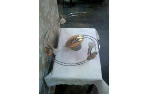 DECKENLEUCHTE VERST.B. METALL/HOLZ 3-FLAMMIG