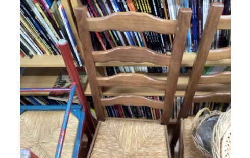 CHAISE PAILLÉES LOT DE 4