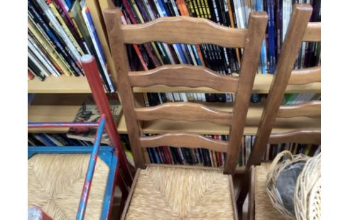 CHAISE PAILLÉES LOT DE 4