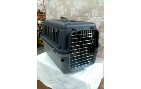 JAULA DE TRANSPORTE PARA GATO GRIS