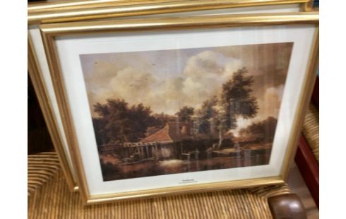 CADRE DORE MOULIN A EAU