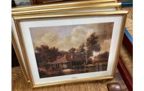 CADRE DORE MOULIN A EAU