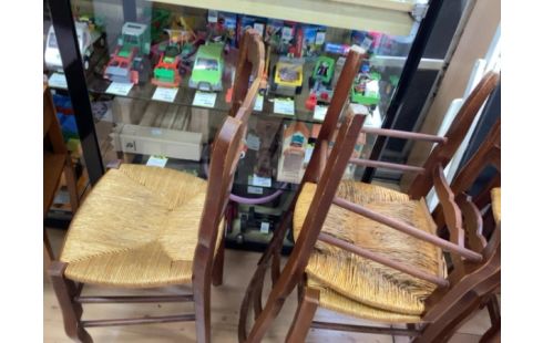 CHAISE PAILLÉE LOT DE 5