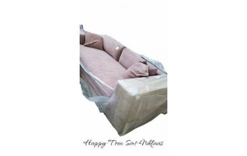 BUTACA. 3 PLAZAS TEJIDO SALMÓN