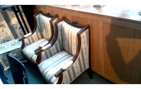 SESSEL 1, , HOLZ STOFF ANTIK STIL LUDWIG XVI DAS STÜCK