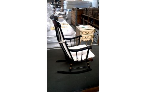 SCHAUCKELSTUHL ANTIK SCHWARZ, , HOLZ