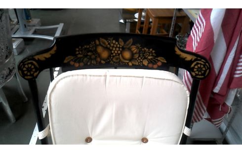 SCHAUCKELSTUHL ANTIK SCHWARZ, , HOLZ