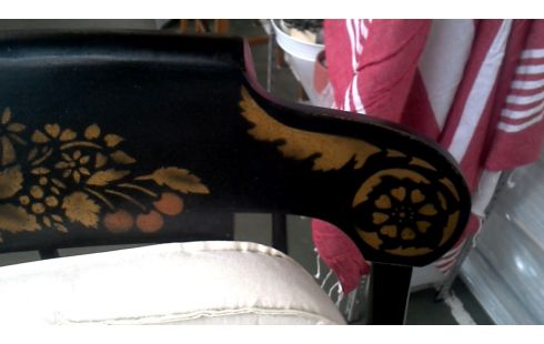 SCHAUCKELSTUHL ANTIK SCHWARZ, , HOLZ